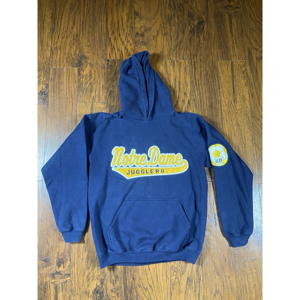 Vtg Rare 90s Starter Script Hoodie Notre Same Irish Mens Medium Embroidered Logo